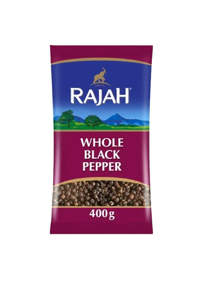Rajah Whole Black Pepper (9x400g)