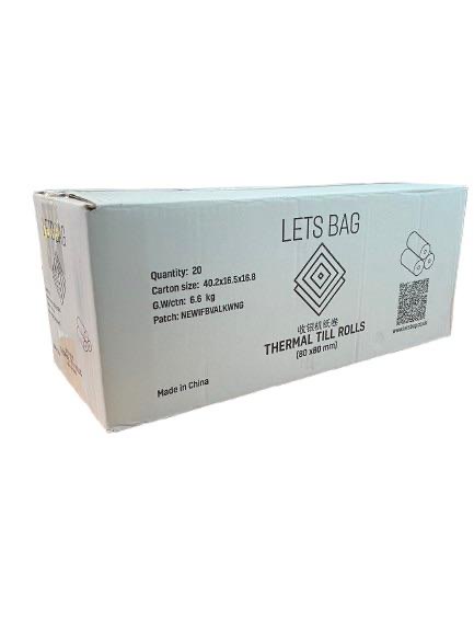 LET'S BAG Thermal Till Roll (80x80mm) (x20)