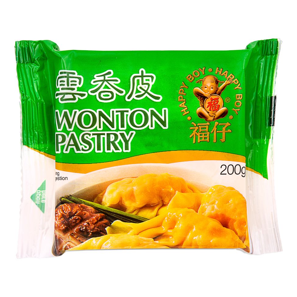 Happy Boy Won Ton Soup Pastry (Green) (60x200g)