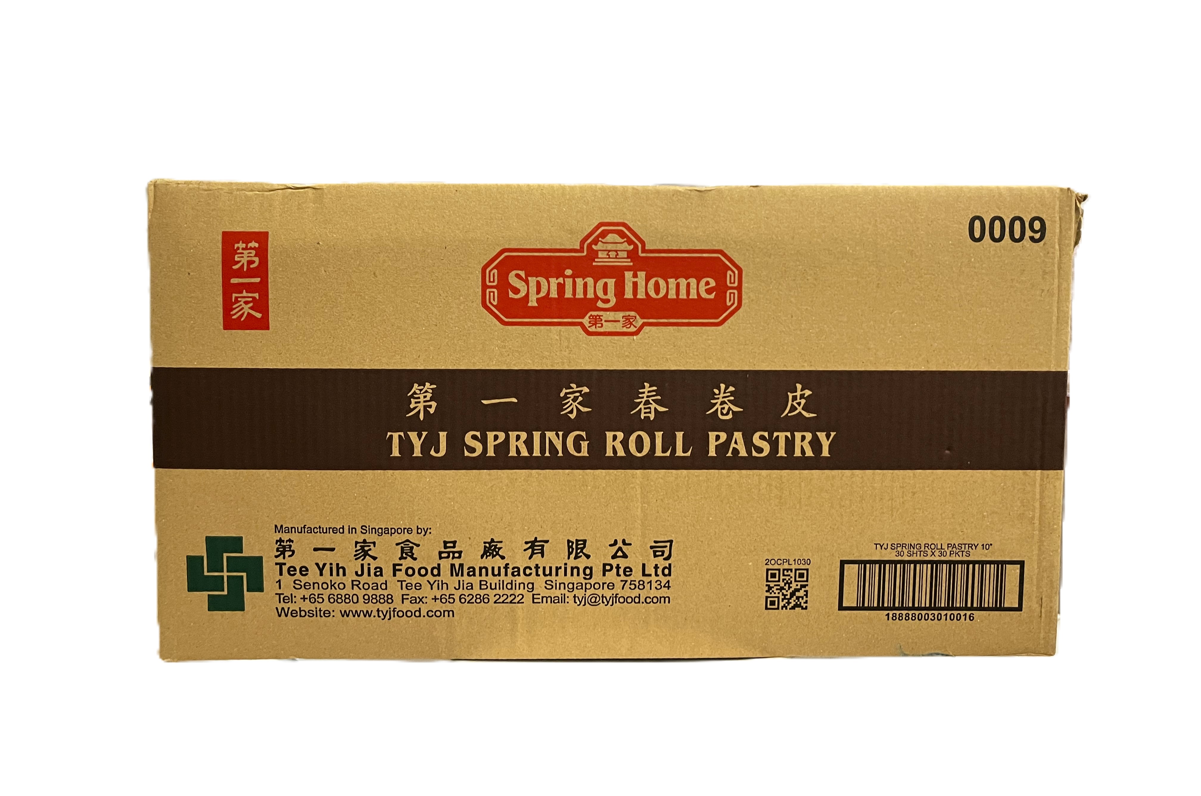 TYJ 10" Spring Roll Pastry (Pink) (30x30sheets)