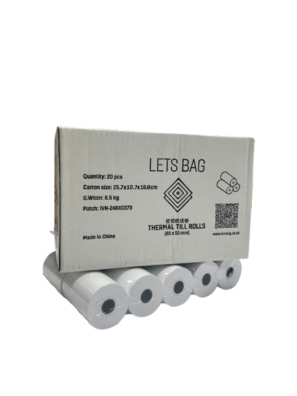 LET'S BAG Thermal Till Roll (80x50mm) (x20)