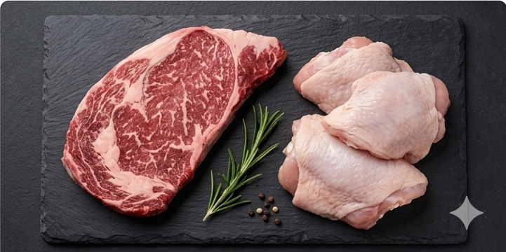 Fresh meat & poultry